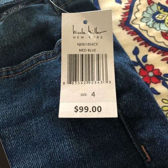 NICOLE MILLER 'NY' BOYFRIEND JEANS.WAIST-TIE,SOFT,LIGHTWEIGHT, LOUNGE DENIM.NWT! - Picture 5 of 8